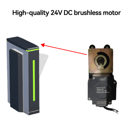 Heavy-Duty Optical Flap Barrier Gate - Industrial Automated Secure Closing Access Control System for Transit Hubs