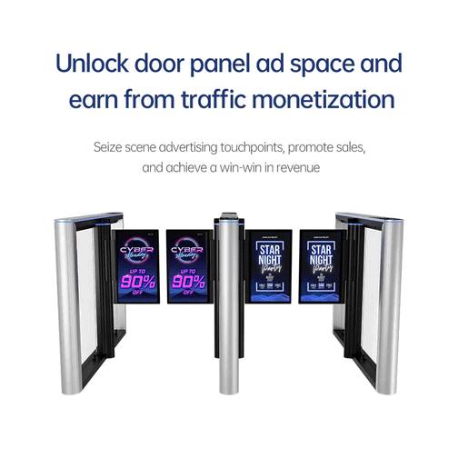 Electronic Smart Swing Barrier Turnstile Gate with Integrated Face Recognition and Smart Card Access Control System – High-Security Digital Entrance Solutions