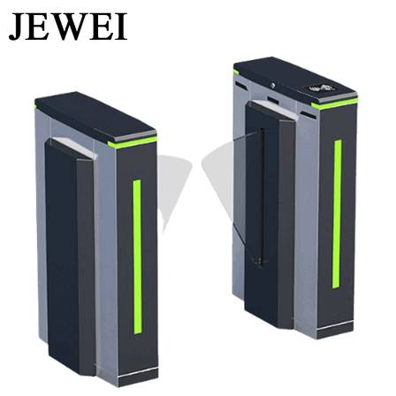 Heavy-Duty Optical Flap Barrier Gate - Industrial Automated Secure Closing Access Control System for Transit Hubs