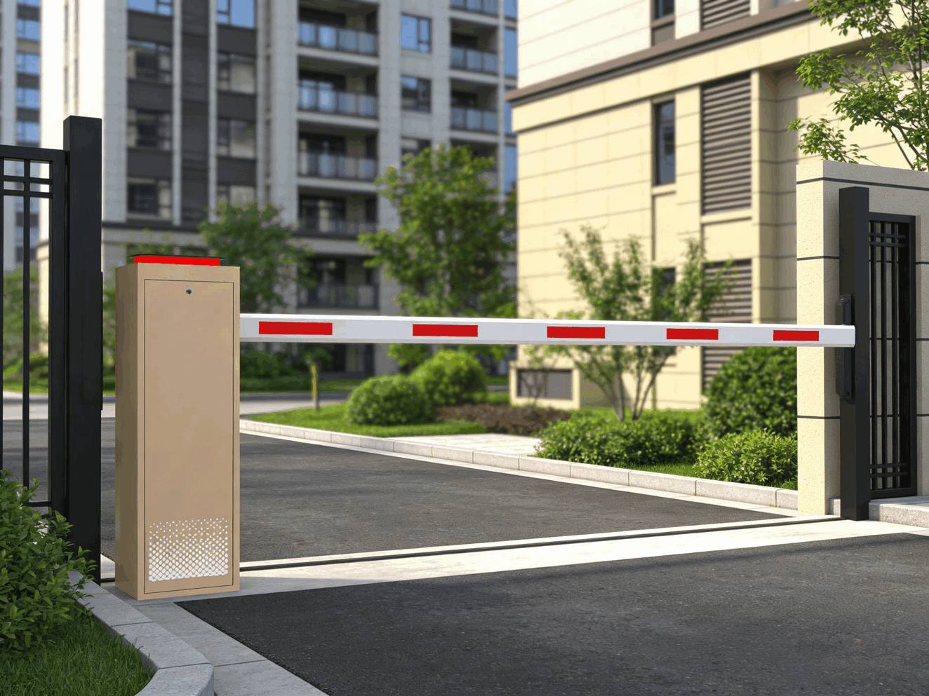 Heavy-Duty All-Metal IC Card Access Automatic Boom Barrier Gate – Waterproof Commercial Security Gate for Business Districts