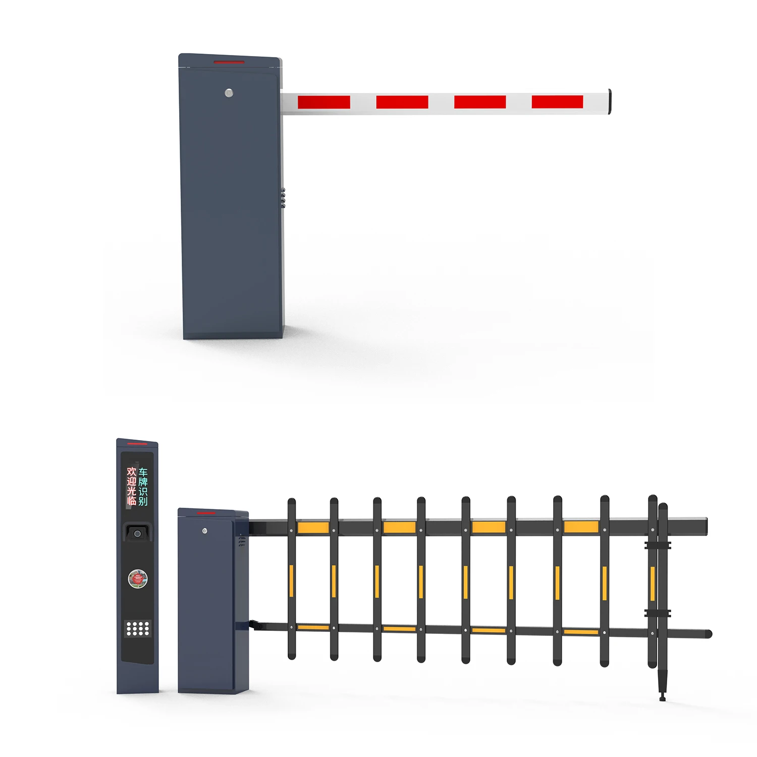 Heavy-Duty Aluminum Boom Barrier Gate System for Large Facilities - Smart Motorized Vehicle Access Control & Perimeter Traffic Management System