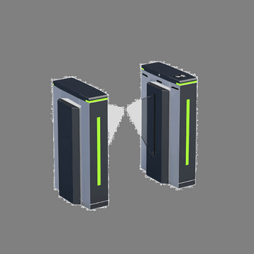 Heavy-Duty Optical Flap Barrier Gate - Industrial Automated Secure Closing Access Control System for Transit Hubs
