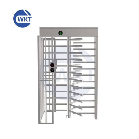 Full-Height Rotating Steel Turnstile – High-Security Biometric Fingerprint Access Control Gate
