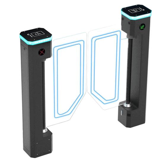 IP44 Weather-Resistant Automatic Swing Barrier Turnstile Gate with Facial Recognition – Advanced Anti-Tailgating System for Unauthorized Access Prevention