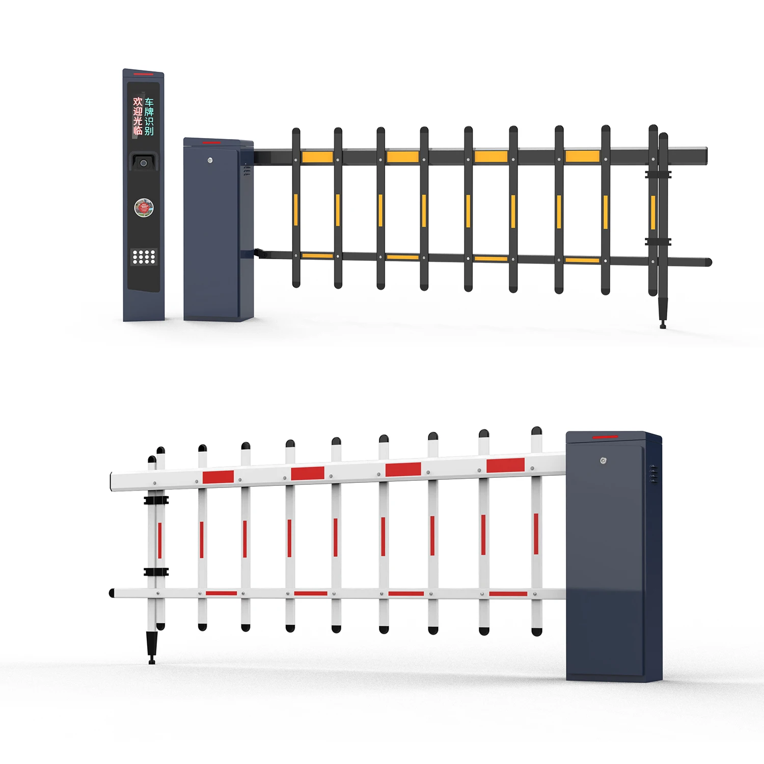 Automatic 24V DC Boom Barrier Gate with LED Warning Indicator - Smart Motorized Vehicle Access Control & Traffic Management System