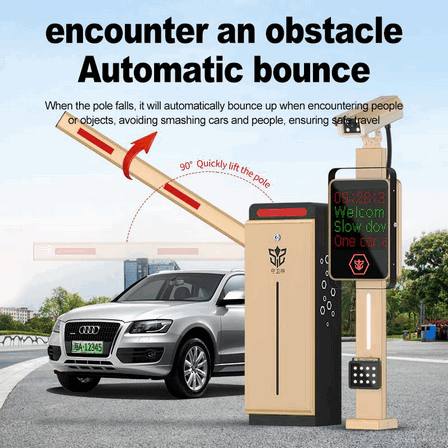 Heavy-Duty 6-Meter Straight Arm Barrier Gate - Industrial Automatic Boom Barrier System for Warehouse Vehicle Access Control