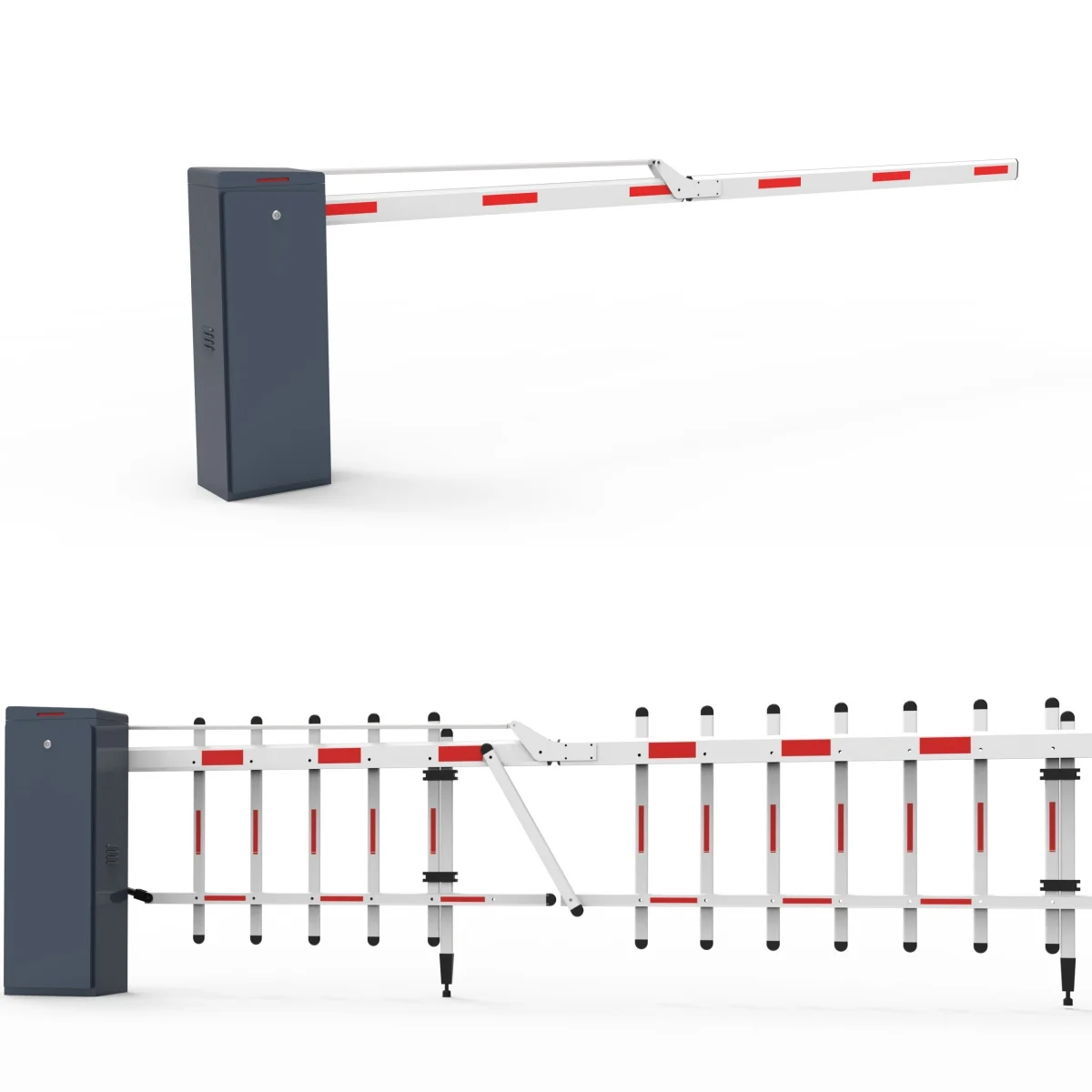 All-in-One Multi-Configuration LPR Parking System with Boom Barrier - Smart Vehicle Access Control & Automated Traffic Management Equipment