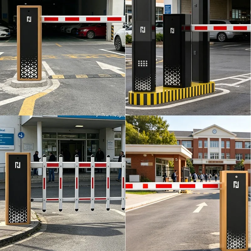 110V AC Remote Control Boom Barrier Gate with Manual Override - Smart Traffic Gate & Motorized Vehicle Access Control System