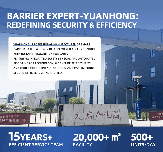 Standard Automatic Boom Barrier Gate with 110V AC Motor and Emergency Manual Override System – Reliable Traffic Access Control Gate