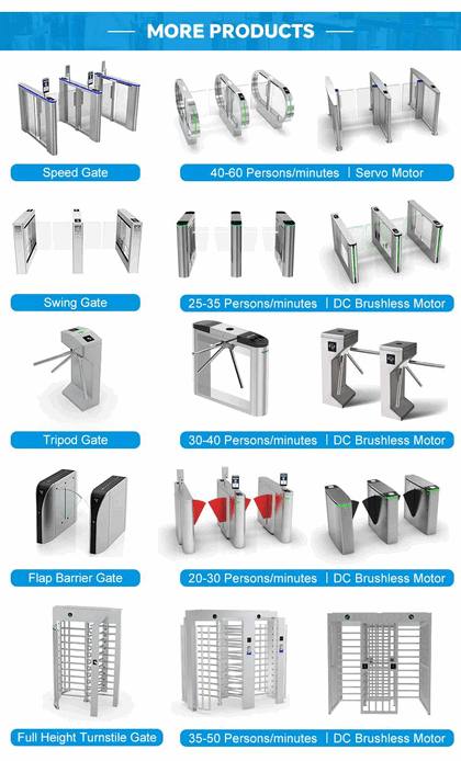 Smart Tripod Turnstile Gate with Face Recognition & QR Code Scanner - Anti-Collision Pedestrian Access Control Barrier System