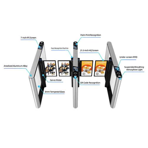Anti-Collision Automatic Swing Barrier Turnstile Gate with Integrated RFID and QR Code Scanner – Smart Infrastructure Solution for City-Wide Pedestrian Management