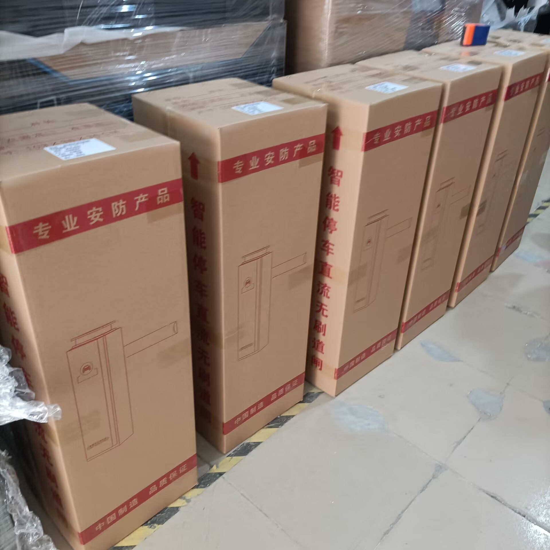 Cargo loading of automatic gate systems at Baroxon factory warehouse in Shandong