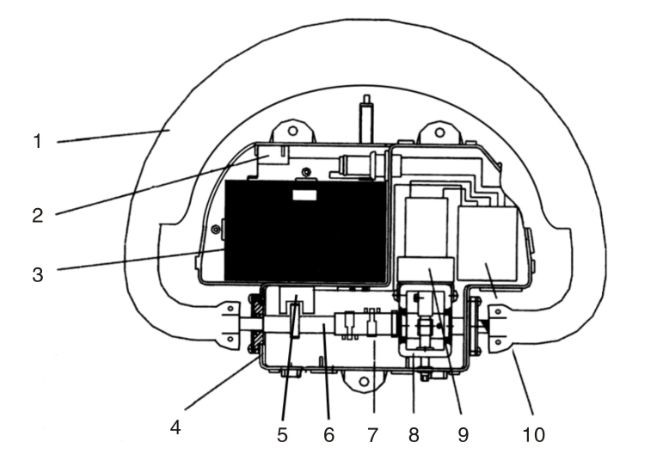Internal engineering schematic diagram of Baroxon automated parking bay barrier unit