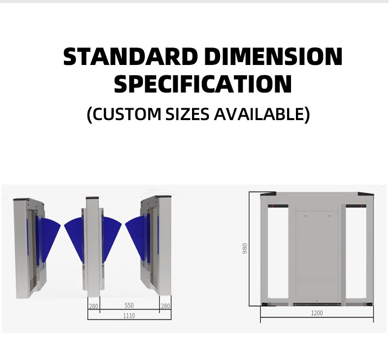 Swing turnstile gate installation for Singapore CBD office lobby security