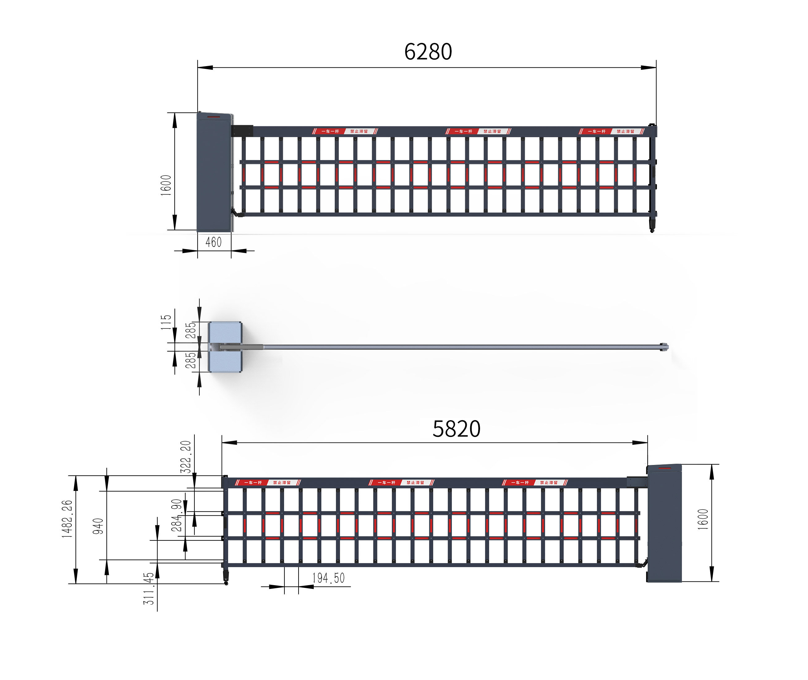 Baroxon Automatic Parking Barrier Manufacturing in Shandong Workshop for Singapore Security